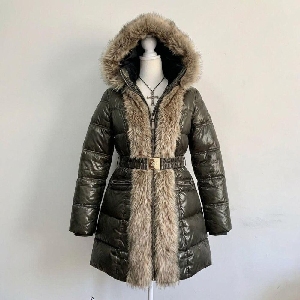 Slavic Bimbo Creamy White Faux Fur Coat Indie Sleaze